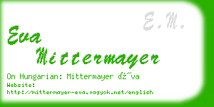 eva mittermayer business card